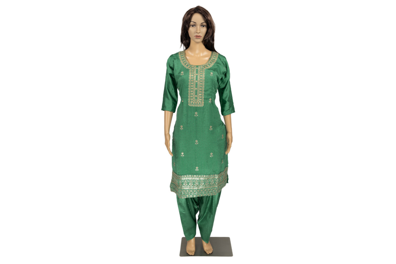 C green hot sale punjabi suit